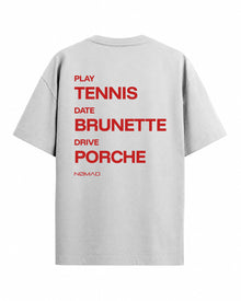 Play Tennis Date Brunette Drive Porche